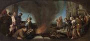 Follower of Jacopo da Ponte Thamar wird zum Scheiterhaufen gefuhrt oil on canvas